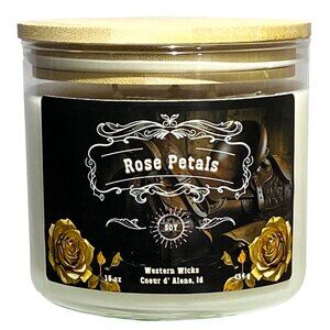 16 oz. Soy/Coconut Blend Hand Poured Candle- Rose Petals Scent Triple Wick